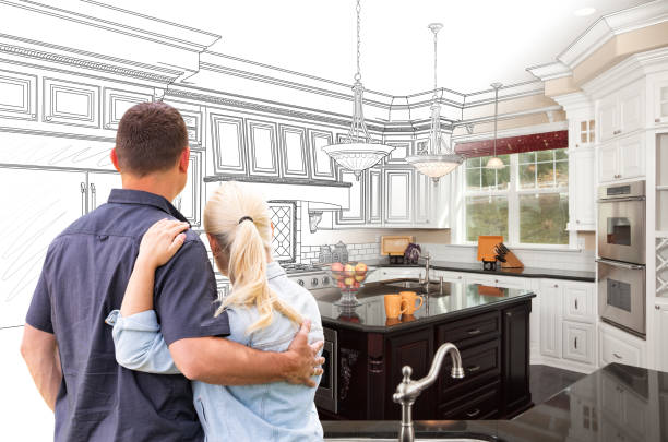 Custom kitchen cabinets installed in a New Windsor home